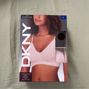 DKNY Women's Seamless Bra - Large Pink & Black